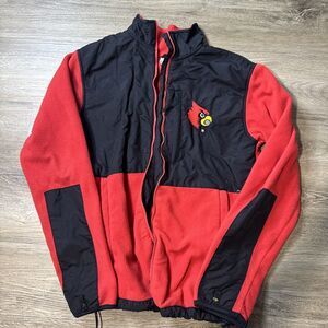 Vintage Y2K Logo Athletic Louisville Cardinals Mens Track Jacket Size M